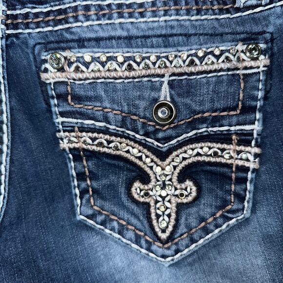 Y2k low rise rock revival skinny jeans sz 27 - Picture 5 of 7